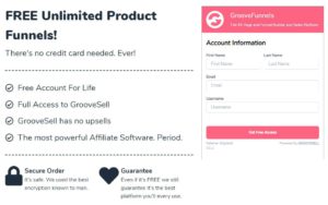 GrooveSell Review SignUp Form
